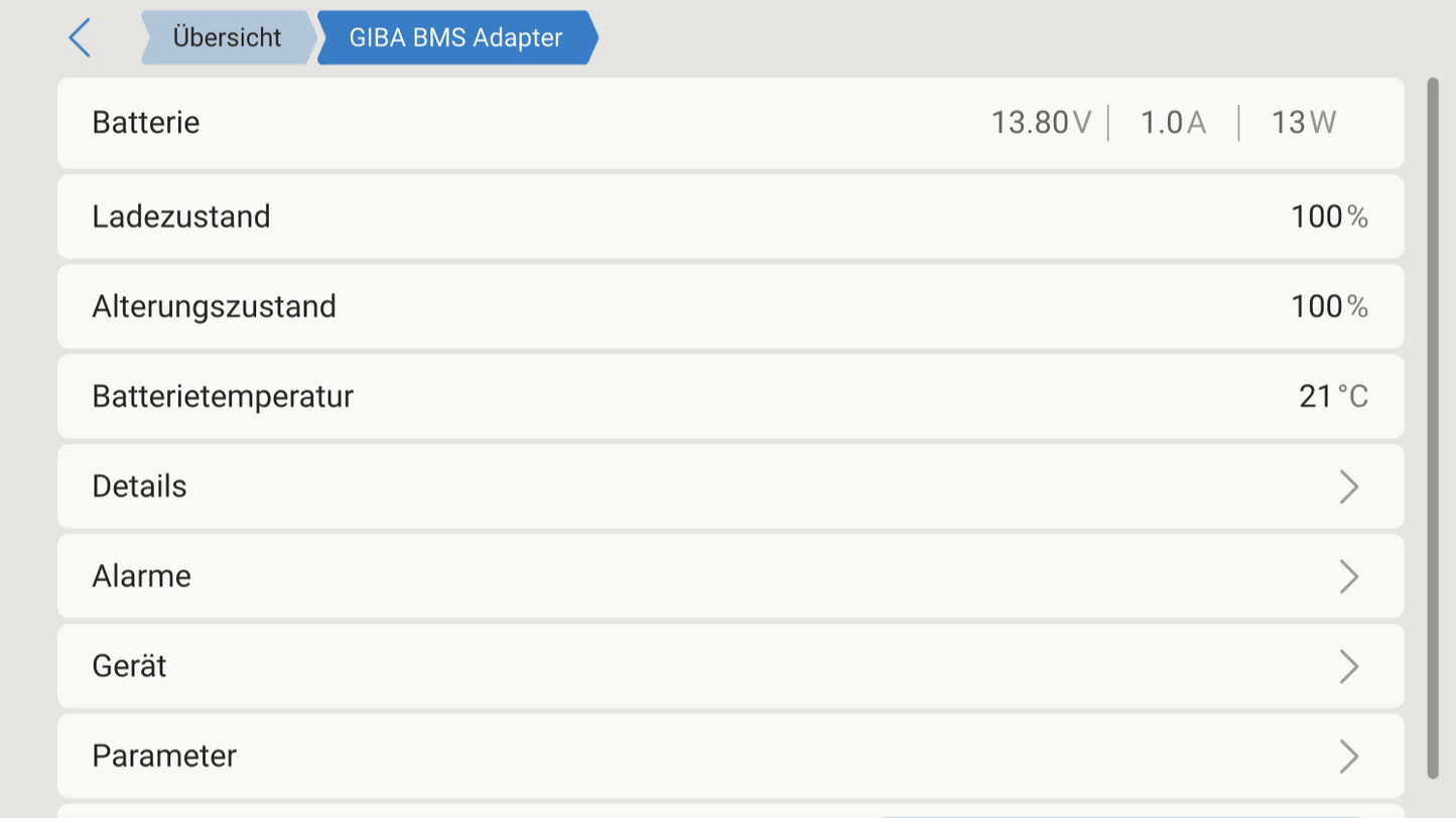 GIBA BMS Interface