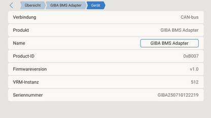 GIBA BMS Interface